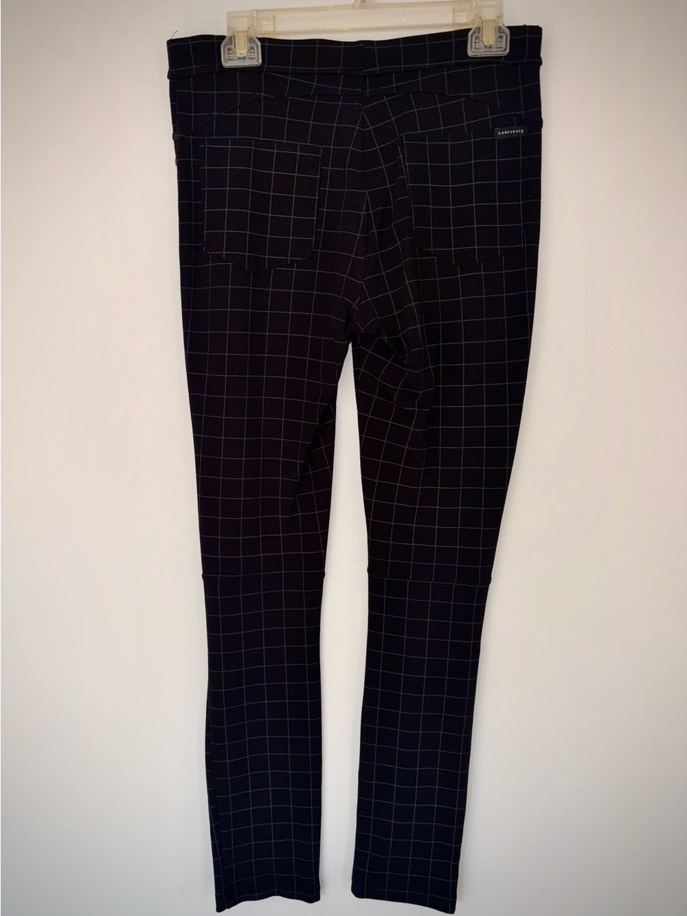Sanctuary Black Windowpane Slim Pants Career Core - Picture 7 of 8